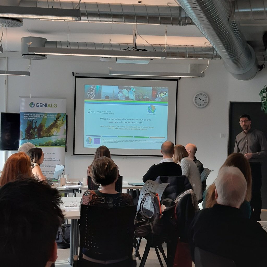 Philip James of NOFIMA introduces workshop on seaweed production in Norway by AquaVitae and Genialg.