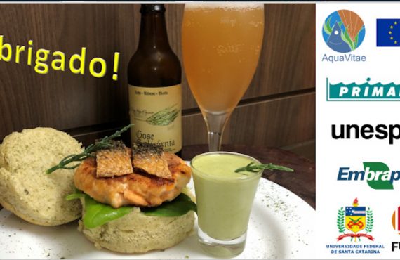 A dish containing multiples products from Integrated Multi-trophic Aquaculture.