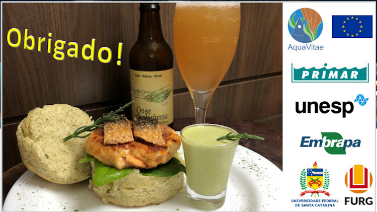 A dish containing multiples products from Integrated Multi-trophic Aquaculture.