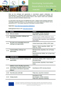 Developing Sustainable Aquaculture in the Atlantic.