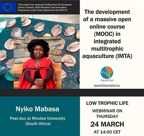 Low Trophic Life Webinar: “The development of a massive open online course (MOOC) in integrated multitrophic aquaculture (IMTA)”