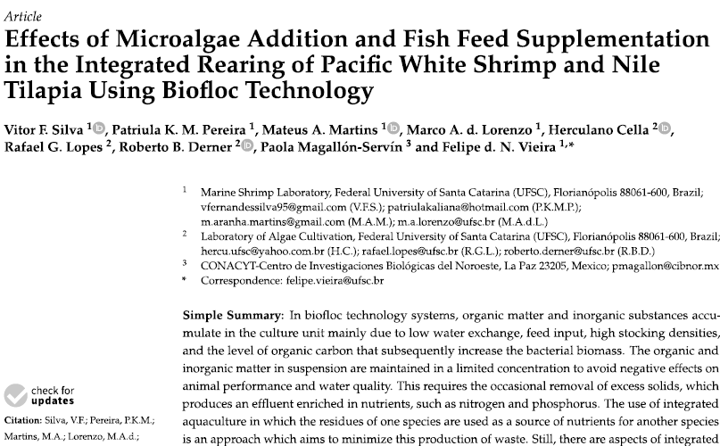 effects microalgae addition fish feed supplementation