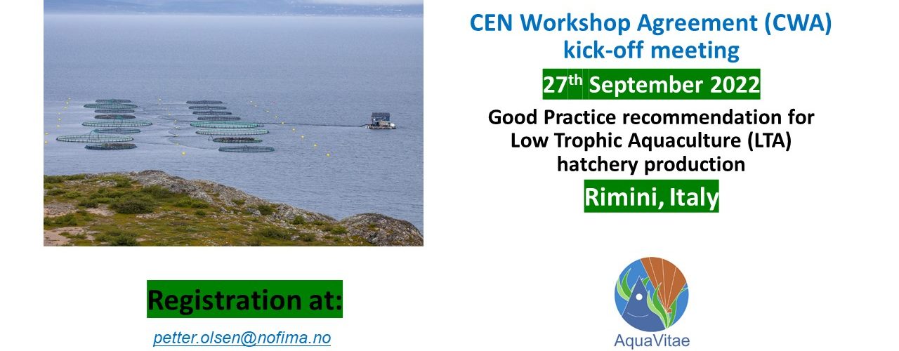 CEN Workshop Agreement (CWA) kick-off meeting
