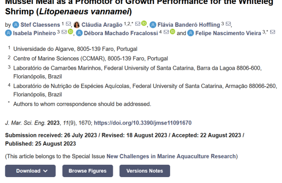 mussel meal_ whiteleg Shrimp