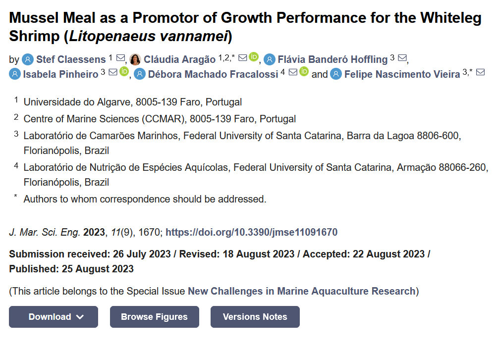 mussel meal_ whiteleg Shrimp